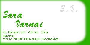 sara varnai business card