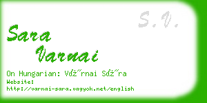 sara varnai business card